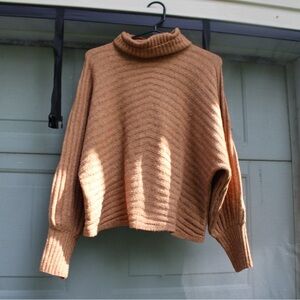 Pink Rose Large Turtle Neck Sweater